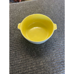 Vintage General Electric Refrigerator Yellow and Gray Hall Ovenware Dish, No Lid